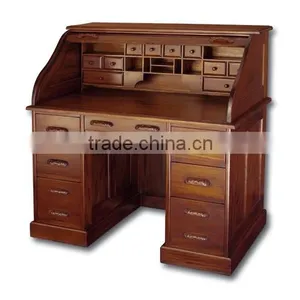 Mahogany Desk Roll Top A Indoor Furniture. thumbnail-1