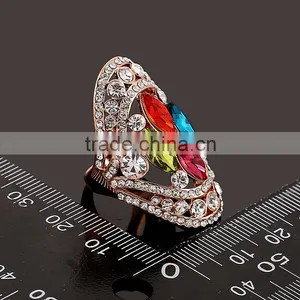 Multicolor Yellow Red Blue Zircon Ring thumbnail-2