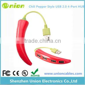 Eggplant Pepper Corn USB 2.0 HUB 4 Port High Speed Splitter Adapter Cable For PC thumbnail-1
