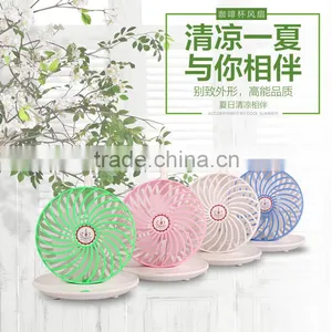 Wholesale Hot New Innovative Gift Usb Mini Fan Rechargeable Fan In Coffe Cup Design thumbnail-3