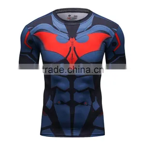 2016 Movie Superman v Bat-man/Wonder Man T-shirt Cool Novelty Tshirt Men Dawn of Justice Tee Sports T-Shirts thumbnail-1