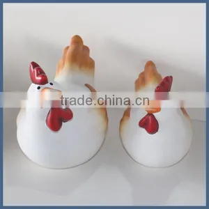 Christmas Decoration Ornaments White Ceramic Chicken thumbnail-2