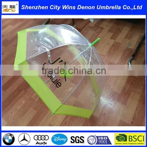 Wholesale Printed China Transparent Umbrellas With Plated Iron Ribs and Stick thumbnail-4