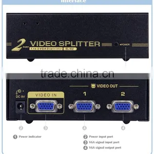 2 Port Vga Splitter, 1 in 2 Out Vga Splitter, OEM Manufacturer thumbnail-4