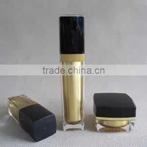 Square Shaped Acrylic Cream Jar and Cosmetic Lotion Bottle With Pump thumbnail-3