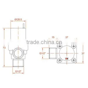 Impulse Valve Solenoid Valve Sensor Sanitary Urinal Solenoid Valves Plastic 6V Impulse thumbnail-3