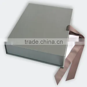 Luxury Glossy Sliver Gray Folding Box Logo Customizable thumbnail-1