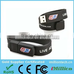 Shenzhen Express Snap Silicone Usb Bracelet / Wristband Usb Pendrive / Colorful Wristband Usb1gb 2gb 4gb 8gb 16gb thumbnail-3