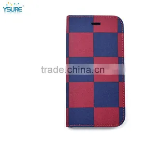 2015 New Design Denim Grid Pattern Leather Case For Wiko Darkmoon With Card Slots and PVC ID Slot thumbnail-1