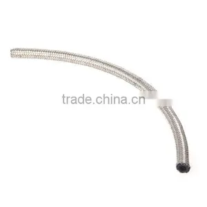 AN4 Stainless Steel Braided Fuel Oil Line Hose Silver 0.3m 12in thumbnail-2