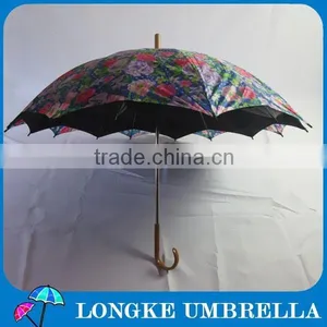 24"double Layer 16K Folower Design Women Umbrella thumbnail-1