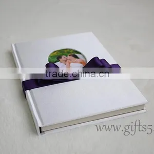 Wedding Guest Books With Silk Cover and Ribbon thumbnail-5