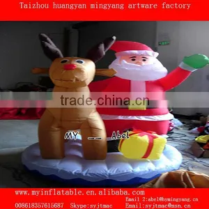 MY Inflatable Christmas Inflatable Santa With Reindeer thumbnail-1