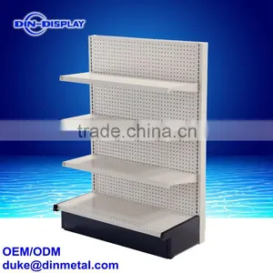 Supermarket Gondola Slatwall Metal Shelving Concave & Convex Back Panel thumbnail-2