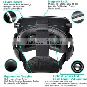 Hot Sales!New Arrival! New Version 3D VR Virtual Reality Glasses Headset With Head-mounted Headband Glasses for Smartphone thumbnail-4