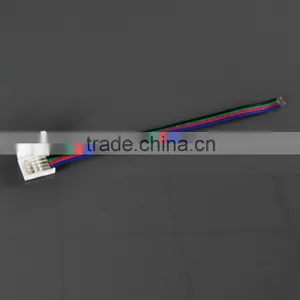One End 10mm 4PIN CONNECTORS FOR 5050 RGB COLOR LED STRIP thumbnail-1