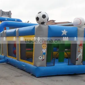 Large Inflatable Bouncer Castle and Slide Combo,huge Inflatable Obstacle Course thumbnail-1