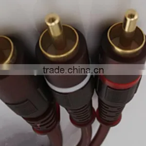 High Quality 1.5m 5feet 1RCA/M-2RCA/M RCA Audio Cable thumbnail-1