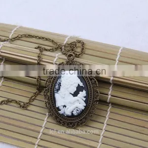 Fashion Jewelry Necklace Steampunk Necklace Classical Silhouette Cameo 2015 New Party Dress Made in China Yiwu thumbnail-2