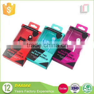Embossing Print Your Logo Custom Earphone Electronic Packaging Color Box thumbnail-1