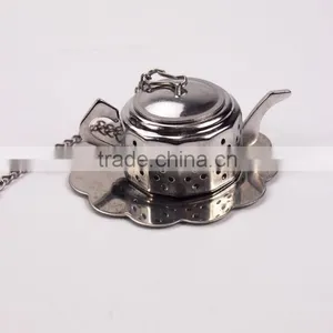 New Taepot Shaped Mini Stainless Steel Infuser Strainer Mesh Locking Tea Ball Filter thumbnail-2