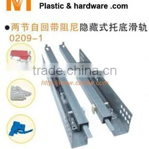 Steel and Zinc-alloy Two Hidden From the Back With a Damper Backing Rails Fgv Drawer Slide thumbnail-1