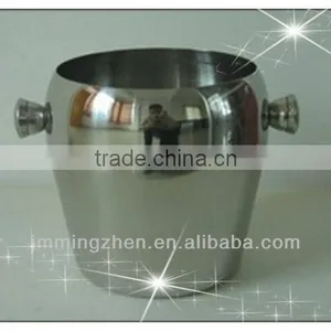 1.0L Small Stainless Steel Ice Bucket With Handle thumbnail-1