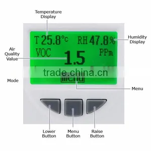 Wallmount Desktop Gas Detector Air Quality Meter VOC Tester Humidity Temperature Display Color Indicator thumbnail-6