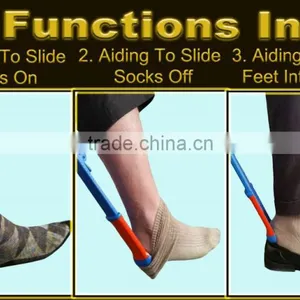 Smart Device Helps Put Socks On Off With Shoe Horn Adjustable - Great Gift For Senior Citizens NEW thumbnail-2