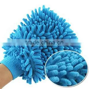 Greenwell 1 Polyester One Side Chenille Microfiber Car Cleaning Glove Car Mirror Gloves Car Wash Glove thumbnail-1