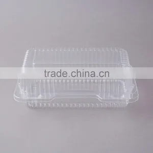 Durable Packaging Deep Clear Hinged Plastic Container, BOPS Clamshell Food Take Away Box for Cake, Hotdog thumbnail-3