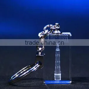 Cute Laser Crystal Eiffel Tower Keychain thumbnail-1