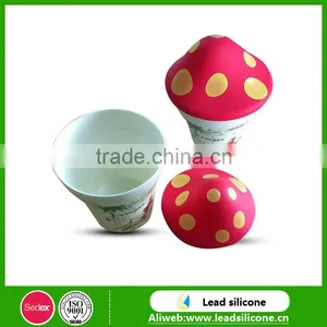 Customized Mushroom Shape Silicone Cup Lid/Cup Cover thumbnail-1
