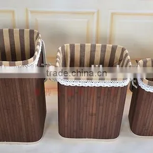 Woven Craft Wicker Laundry Basket With Lid for Storage Clothing thumbnail-3