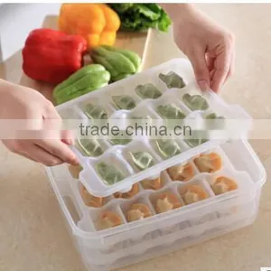 CY034 Household Article Fresh Dumpling Crisper Box Microwave Thawing Non Stick Food Tray Dumplings Preserving Box thumbnail-1