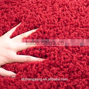 OEM Rugs for Living Room Polyester Shaggy Red Flooring Carpet thumbnail-2