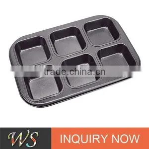 Non-stick Carbon Steel Square Muffin Mould thumbnail-1