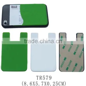 Silicone Cell Phone Smart Wallet 3M Sticky Mobile Phone Card Holder thumbnail-1