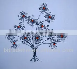 Metal Flower Wall Decor With Color Jewelry thumbnail-1