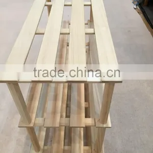 2015 New Design Knocked Down Wooden Shoe Rack thumbnail-3