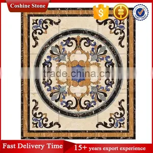 Natural Modern Marble Art Waterjet Medallions Tile Design Floor Pattern thumbnail-1
