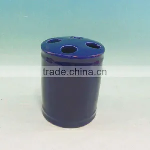Good Quality Blue Ceramic Toothbrush Holder thumbnail-1