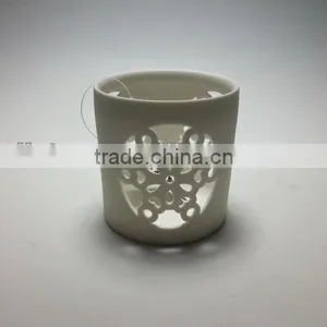 White Hollow Out Candle Holder thumbnail-1