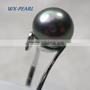Fashion Gold Stainless Steel Pearl Rings thumbnail-1
