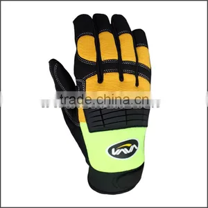 TPR Impact Protective Slicone Anti Slip Neoprene Anti Vibration Mechanical Working Gloves thumbnail-1
