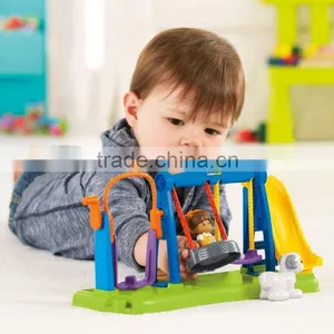 Wholesale Cheap Plastic Kids Toy Promotional Gift Sweet Baby Swing&Slides Toy thumbnail-6