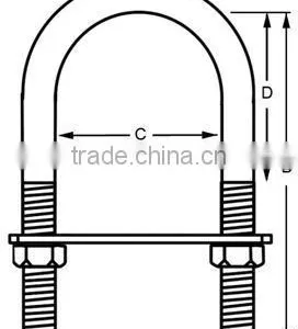 413SS Ladder Vertical Life Line System Safety High Quality High Strength Stainless AISI Round Bend U Bolts thumbnail-4