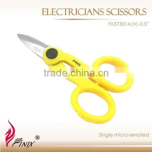 5.5" Single Micro-serrated Blade Electrician Scissors thumbnail-1