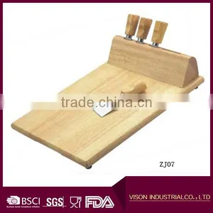 4 Pieces Set Cheese Knives With Wood Handle Steel Stainless Cheese Slicer Cheese Cutter thumbnail-3
