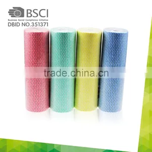 Cheap Good Quality Big Spunlace Nonwoven Fabric Rolls Muli-purpose Cleaning Wipes for Kitchen thumbnail-1